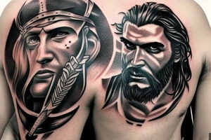 Spartan head Leonid Rome Greece khal drogo tattoo idea