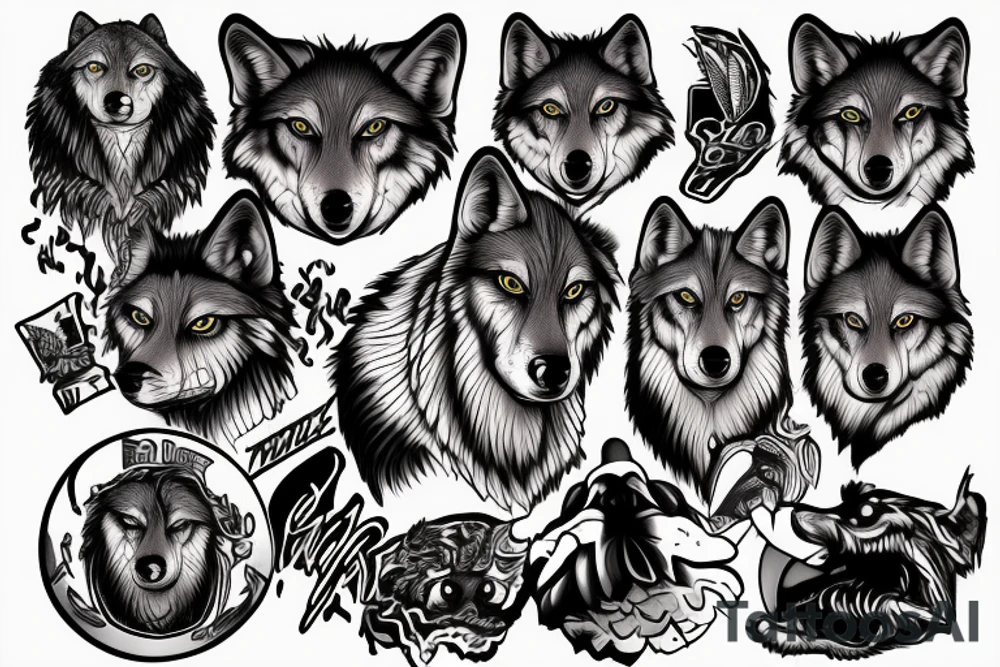 Wolf snoop dog tattoo idea
