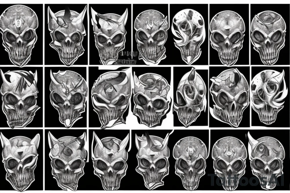 Wolf skull biomechanics tattoo idea