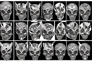 Wolf skull biomechanics tattoo idea