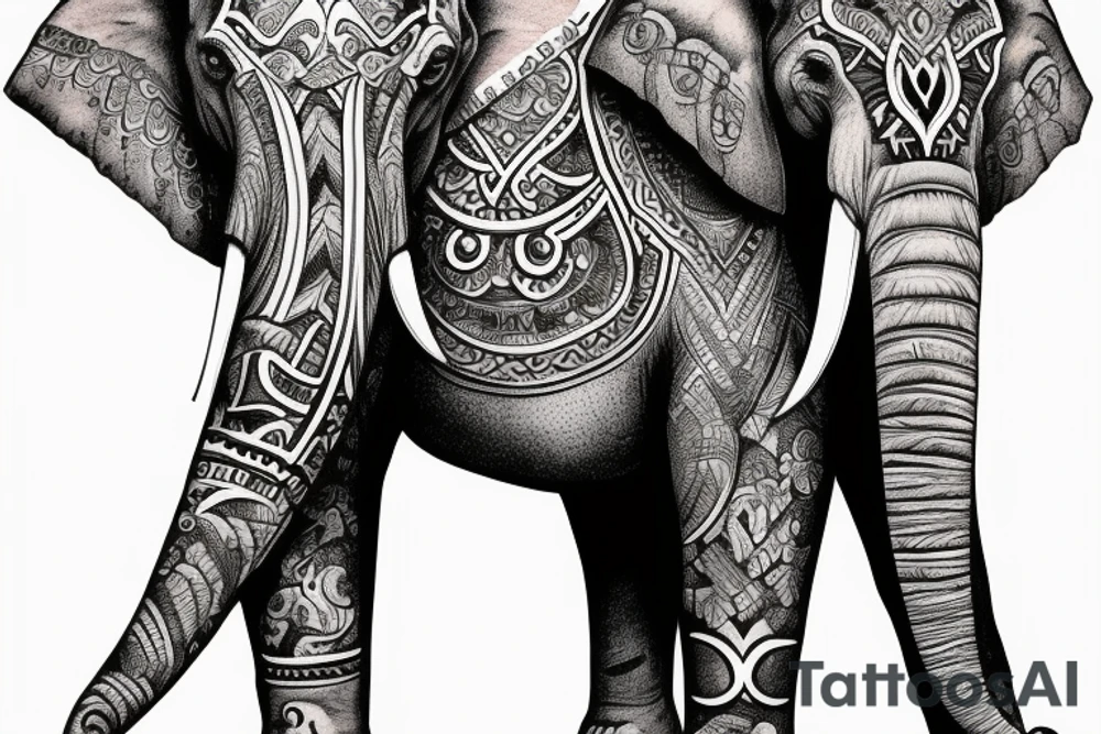 Elephant war tattoo idea