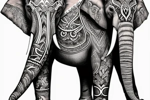 Elephant war tattoo idea