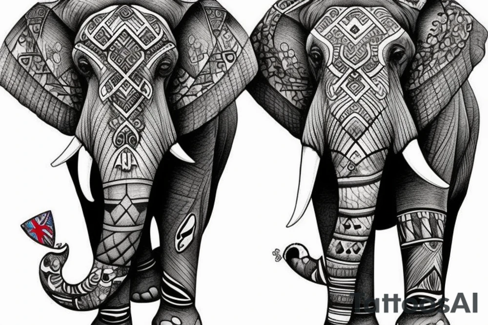 Elephant war tattoo idea