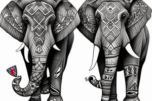 Elephant war tattoo idea