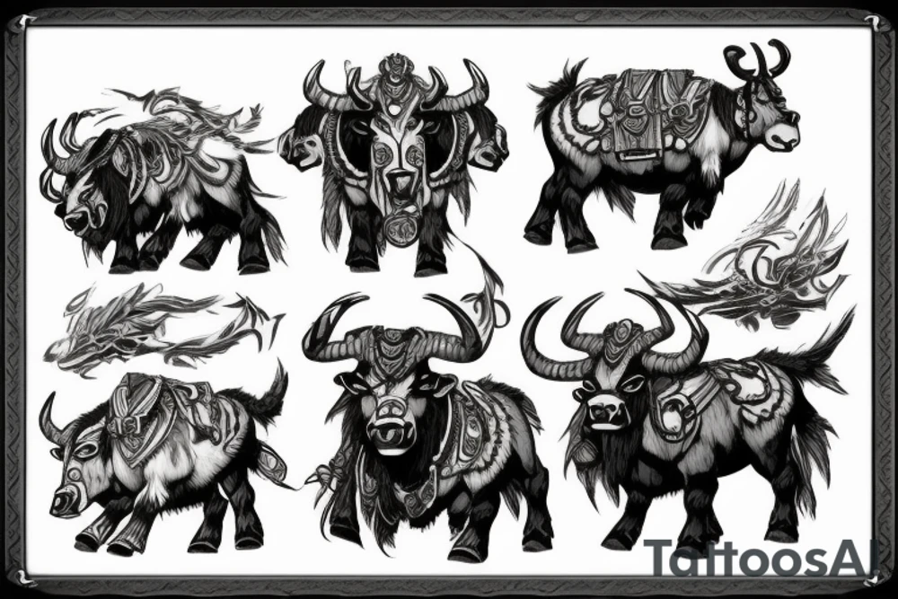 Tauren Warcraft tattoo idea