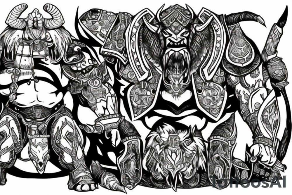 Tauren Warcraft tattoo idea