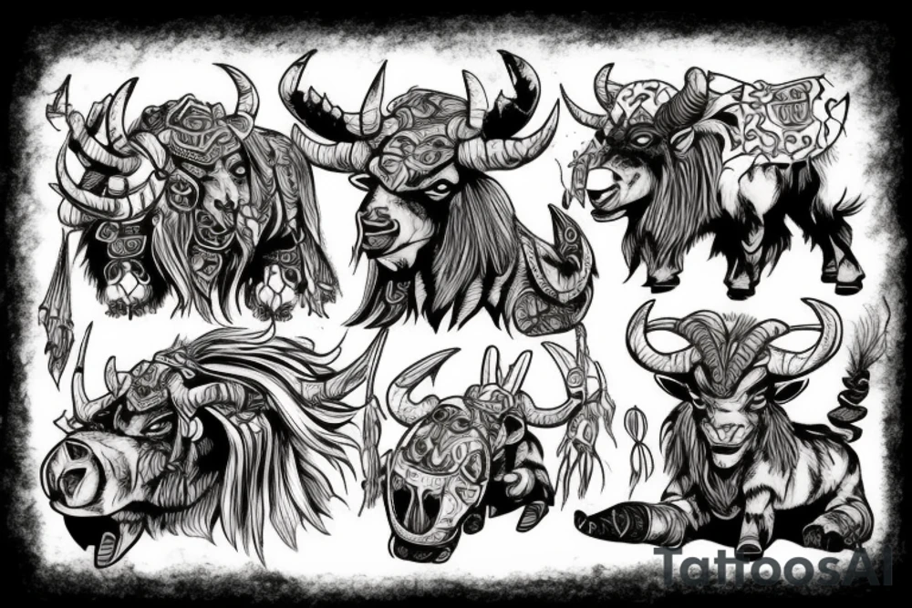 Tauren Warcraft tattoo idea
