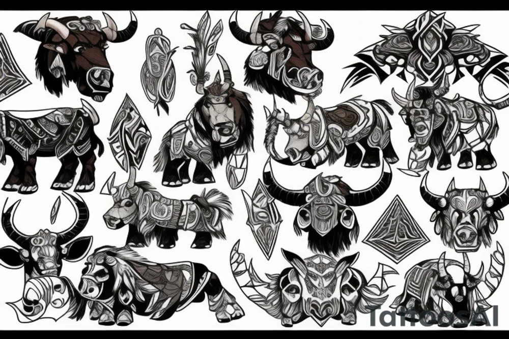 Tauren Warcraft tattoo idea