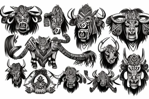 Tauren Warcraft tattoo idea