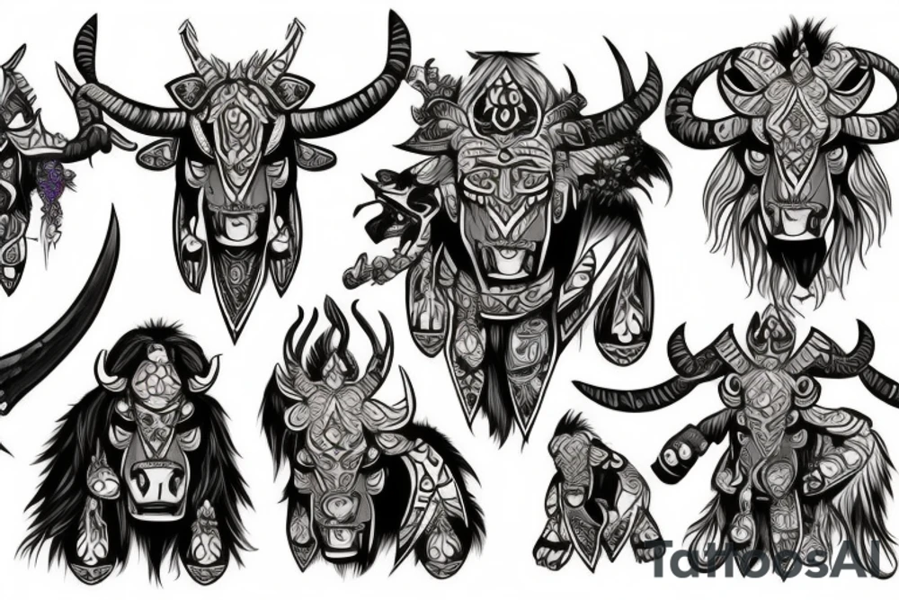 Tauren Warcraft tattoo idea