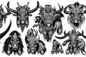 Tauren Warcraft tattoo idea