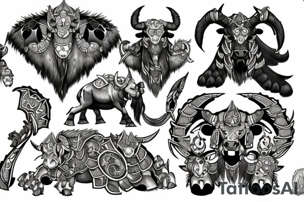 Tauren Warcraft tattoo idea