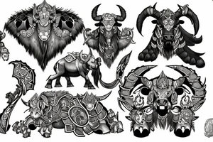 Tauren Warcraft tattoo idea