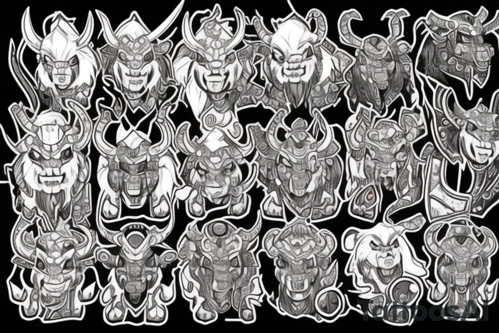 Tauren Warcraft tattoo idea