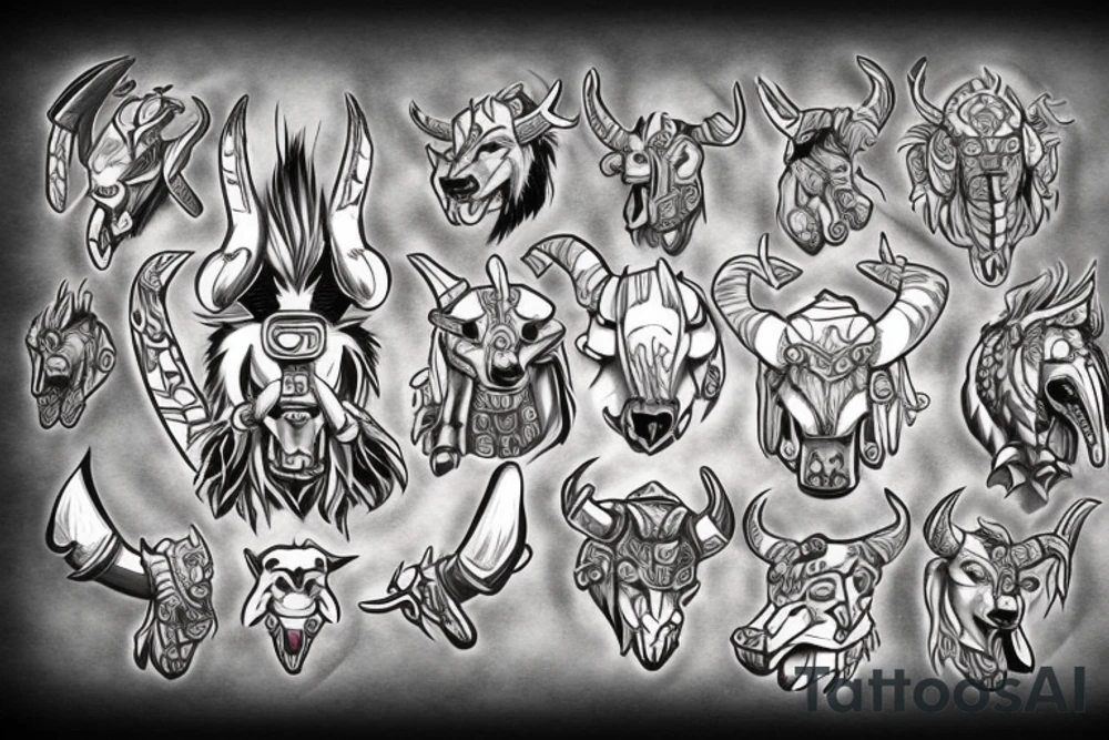 Tauren Warcraft tattoo idea