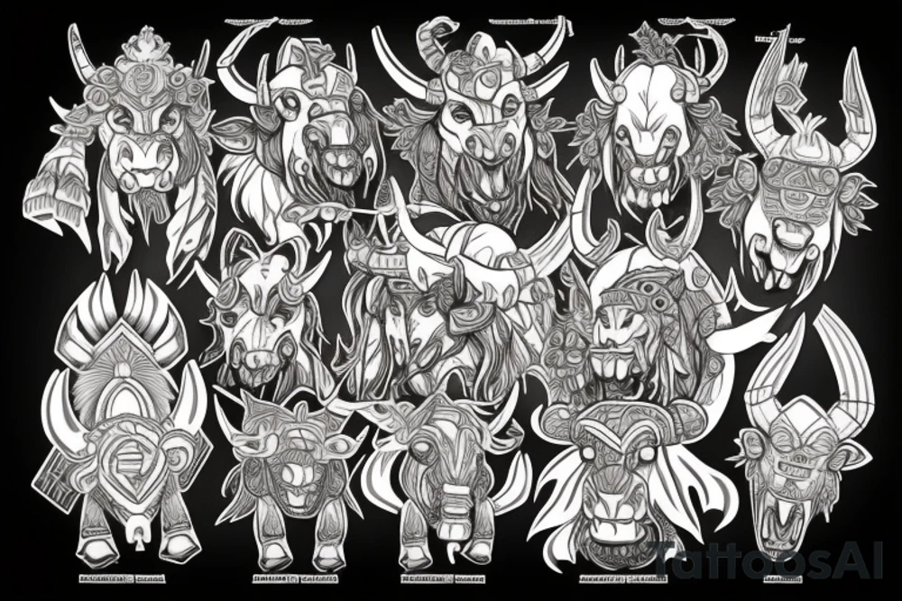 Tauren Warcraft tattoo idea