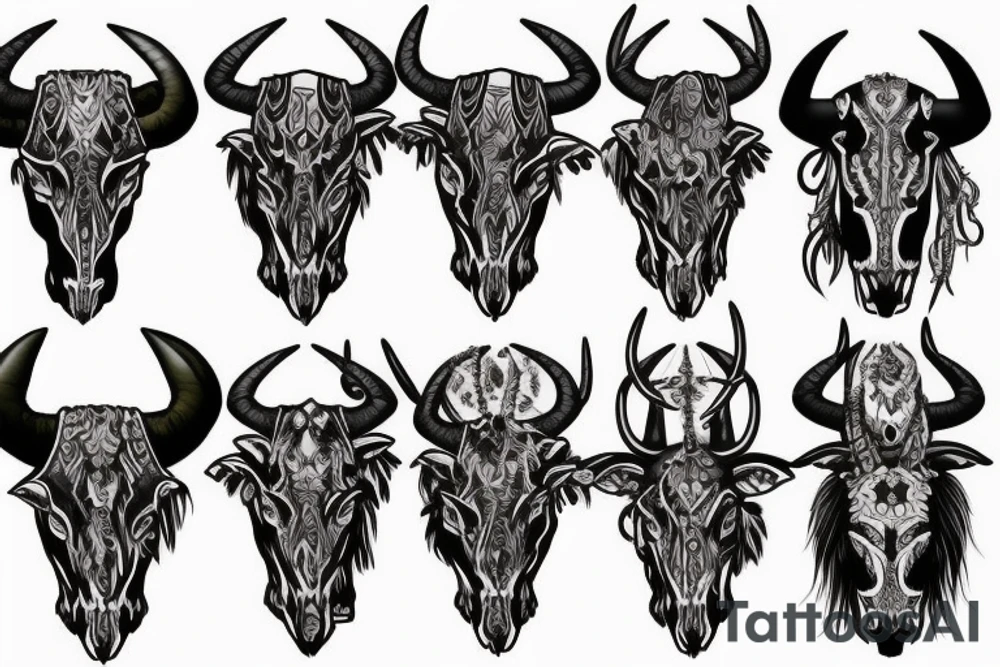 Tauren bull skull tattoo idea