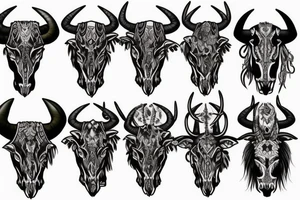 Tauren bull skull tattoo idea