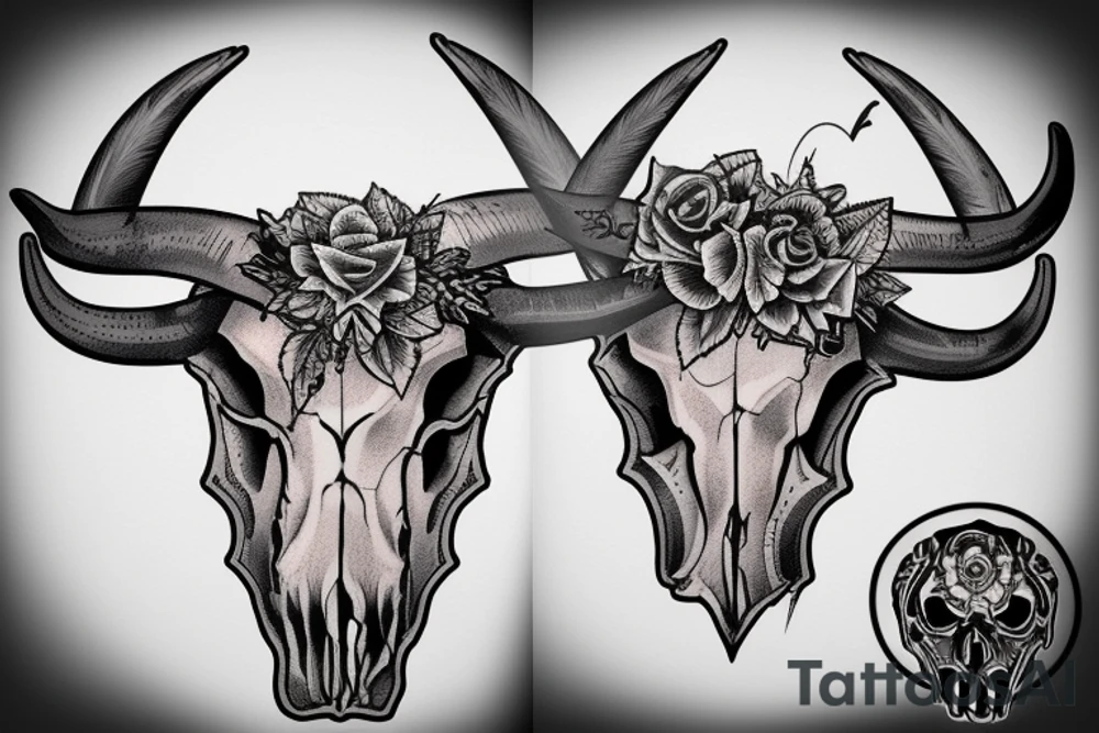Tauren bull skull tattoo idea