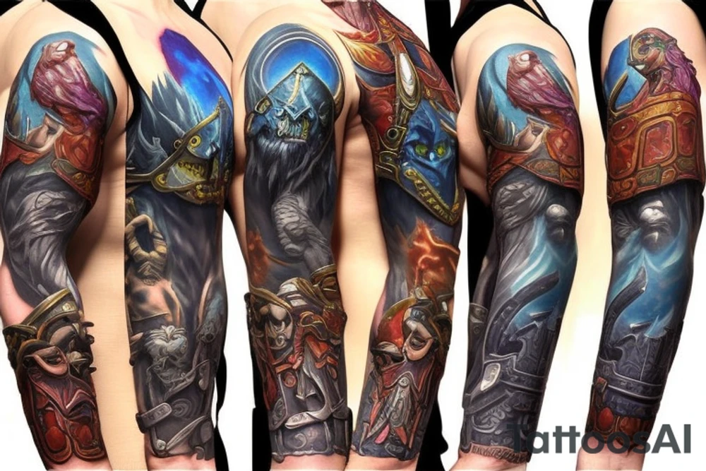 Warcraft sleeve tattoo idea