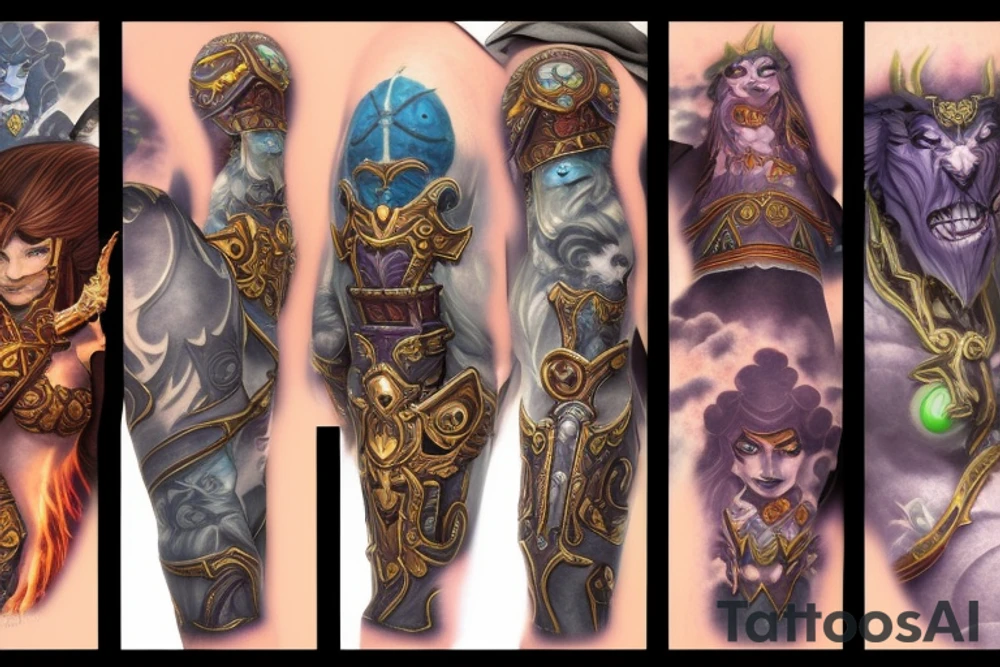 World of Warcraft sleeve tattoo idea