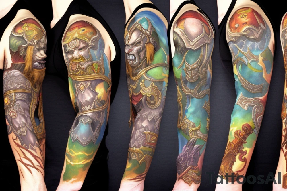 World of Warcraft sleeve tattoo idea