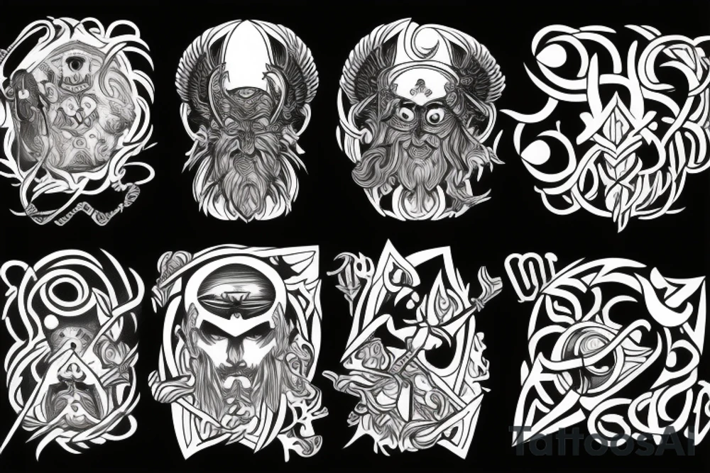Odin sleeve tattoo idea