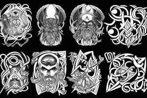 Odin sleeve tattoo idea