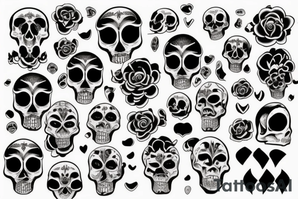 Skull sleeve tattoo idea
