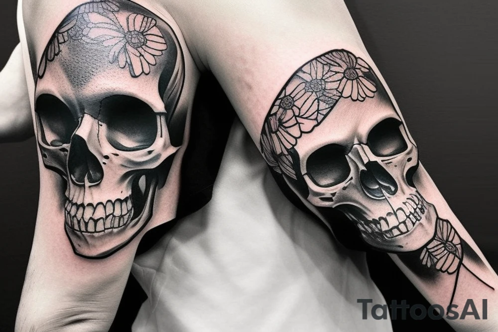 Skull sleeve tattoo idea