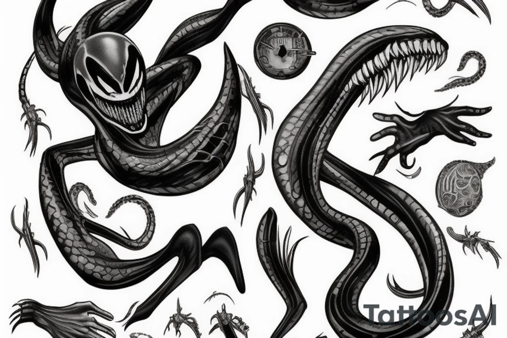 Venom sleeve tattoo idea