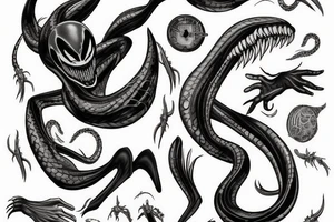 Venom sleeve tattoo idea