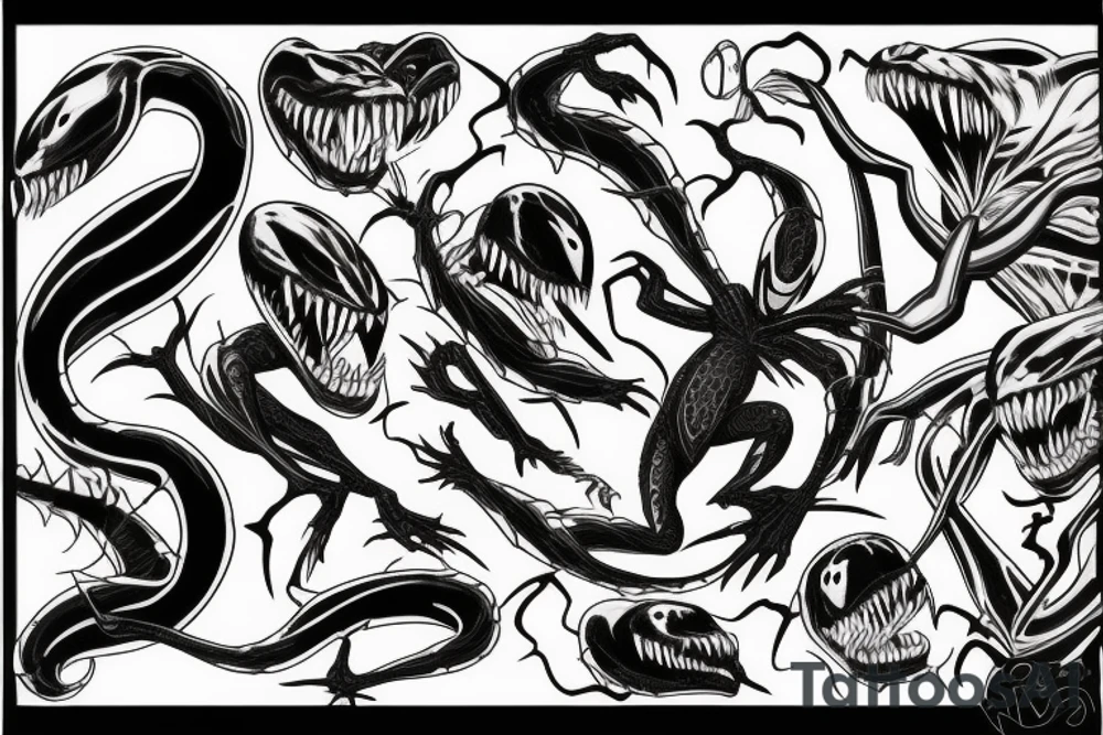 Venom sleeve tattoo idea