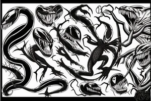 Venom sleeve tattoo idea