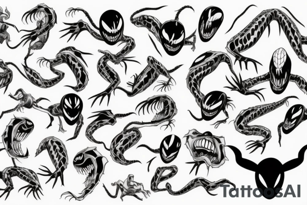Venom sleeve tattoo idea