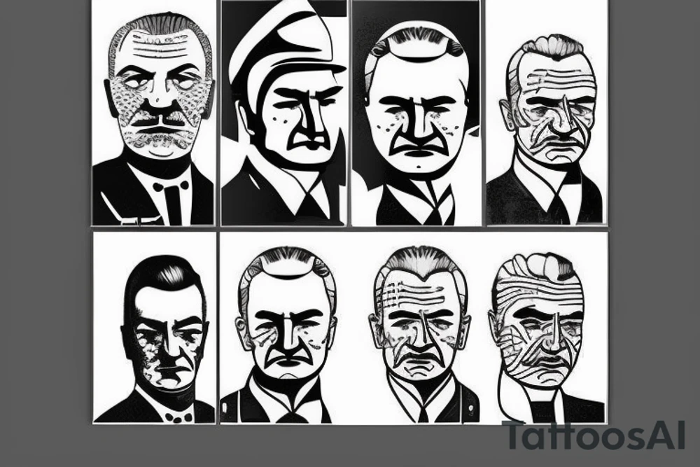 Gazi mustafa kemal ataturk face tattoo idea