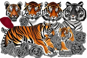 Tiger with hat tattoo idea