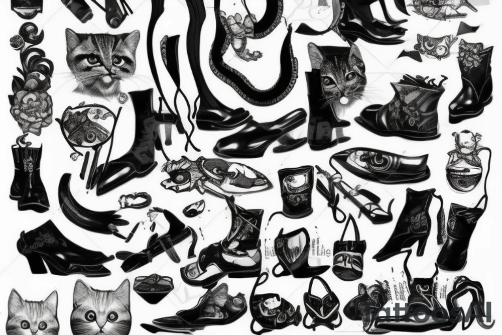 gato con botas tattoo idea
