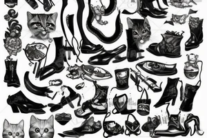 gato con botas tattoo idea