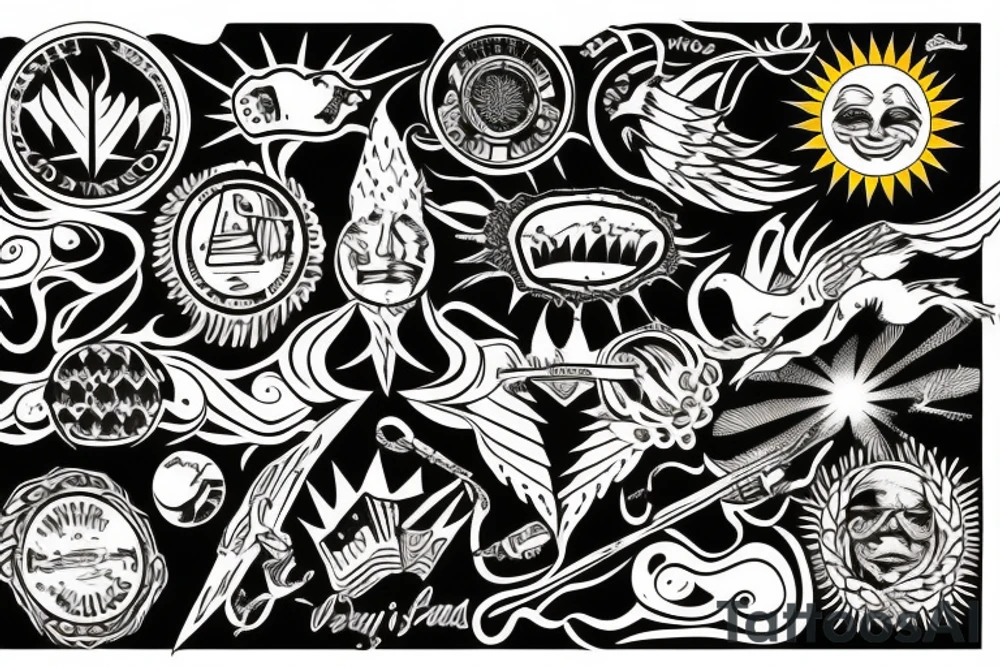 Nativ American Sun Liberty of Freedom tattoo idea