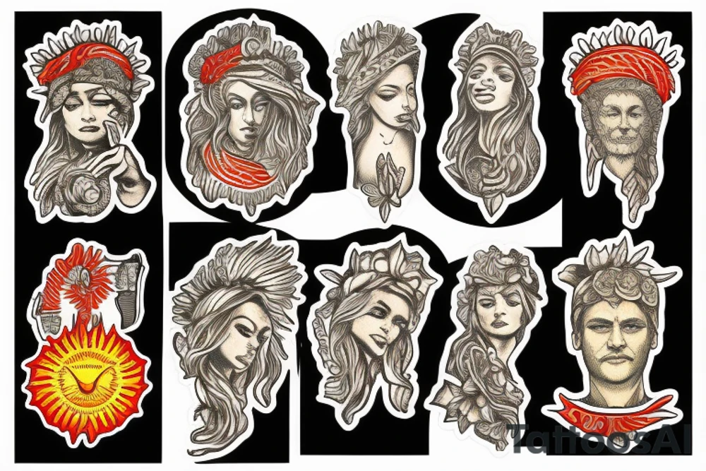 Nativ American Sun Liberty of Freedom tattoo idea
