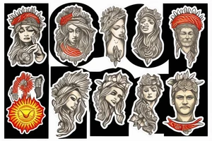 Nativ American Sun Liberty of Freedom tattoo idea