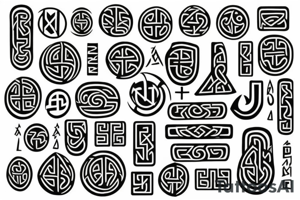 viking runes Hawaii buddhist tattoo idea