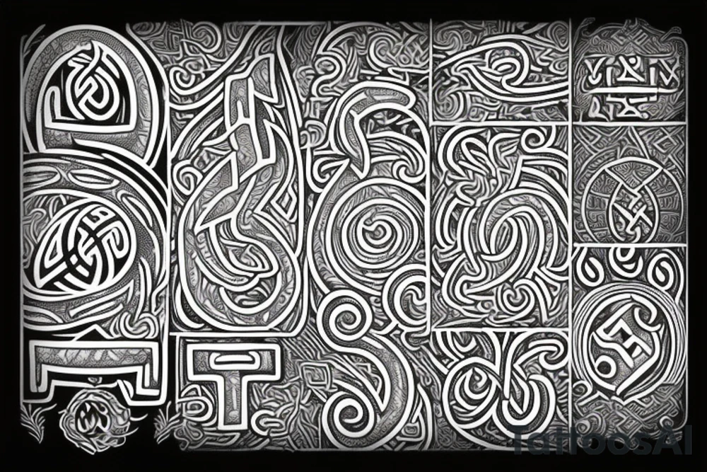 viking runes Hawaii buddhist tattoo idea