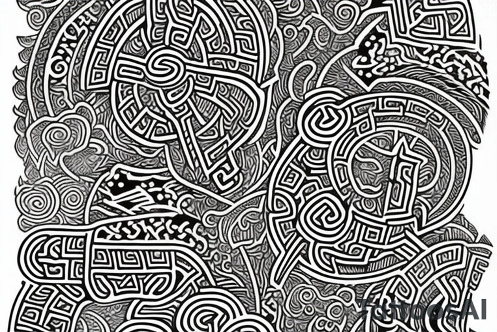 viking runes Hawaii buddhist tattoo idea