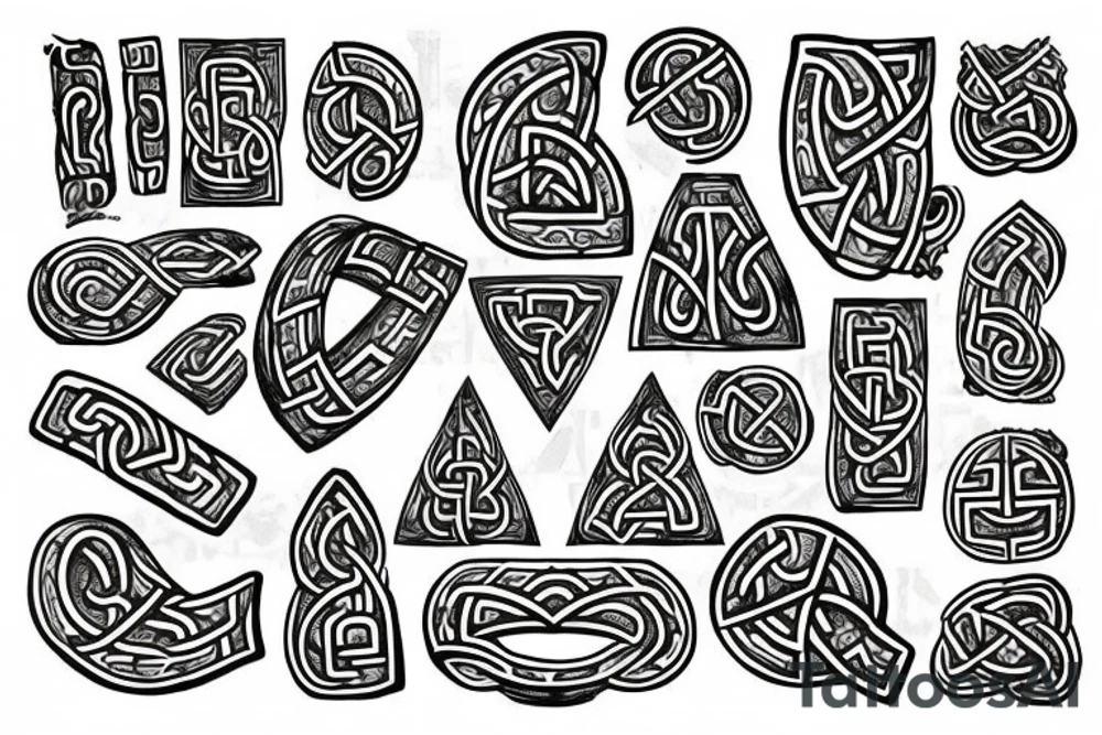 viking runes buddhist tattoo idea