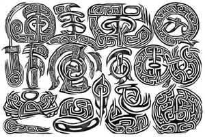 viking runes buddhist tattoo idea