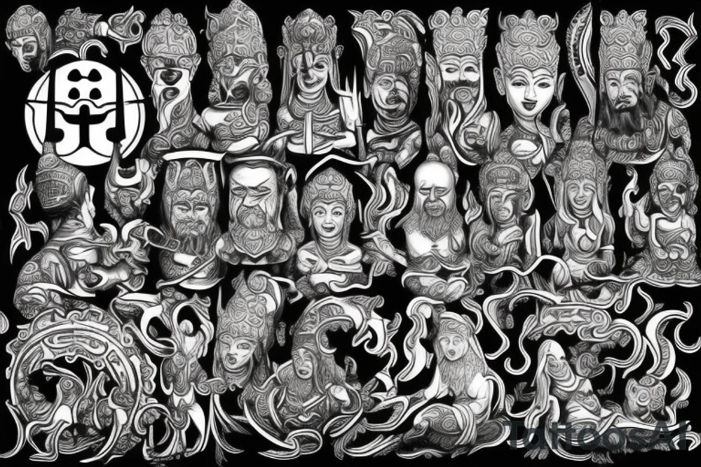 viking buddhist tattoo idea