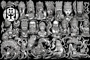 viking buddhist tattoo idea