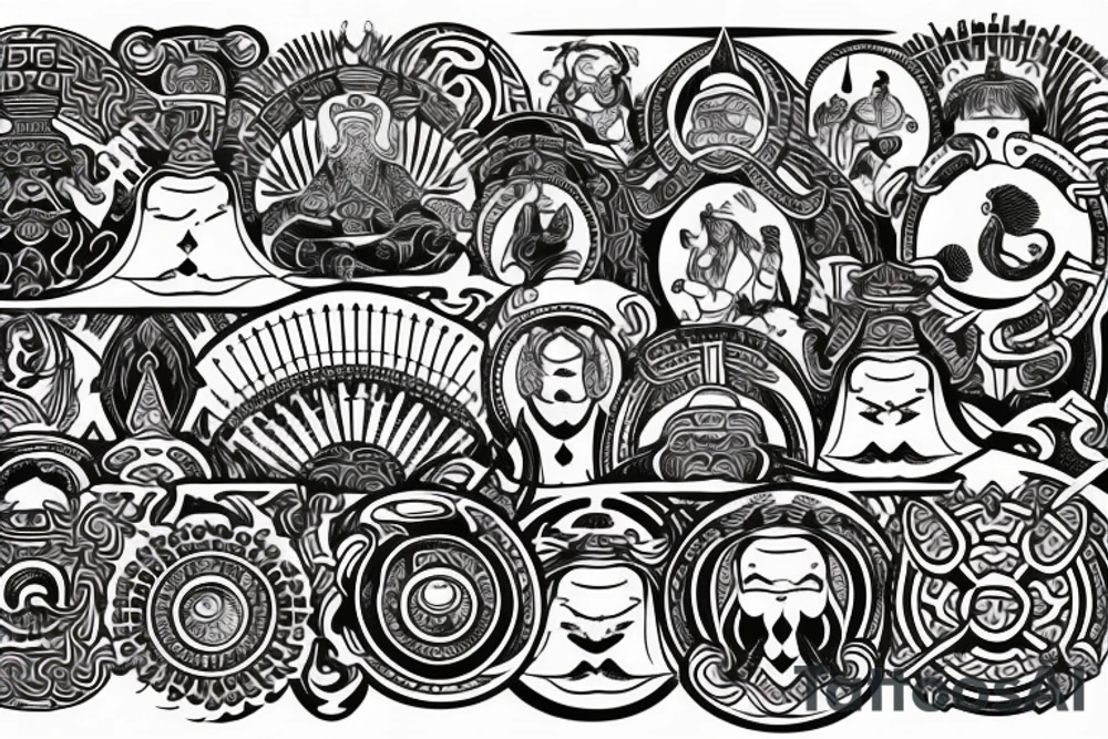 viking buddhist tattoo idea
